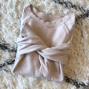 Aerie blush crew neck sweatshirt